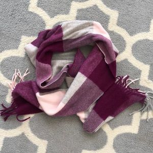 Plaid Checker Soft Fringe Winter Scarf